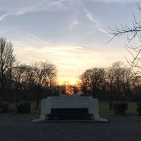 Start the walk by the memorial bench just by the main gate to Platt Fields Park.