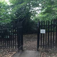 This is the entrance to the woods, it's quite close to Sydenham Hill station.