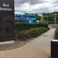 From the corner of the bus station, next to Car Park 3, take the path to crossing.