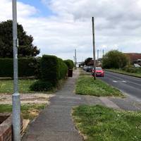 Some of the route is along pathways next to the road before you get to the beach.
