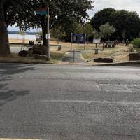 When you get to the dropped kerb to your right, cross over Otterspool Drive to make your way to the promenade.