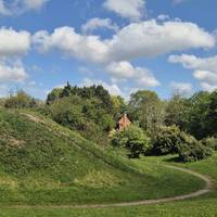 Peel Hill was once a motte-and-bailey castle constructed by the Normans. It later became a prison, and was demolished by 1829.