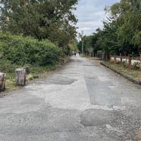 Turn left to join Montagu Road, there are no pavements, so check for moving vehicles as you walk along the road.