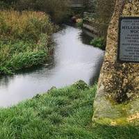 The River Key meets the Thames here before you head under the A419.