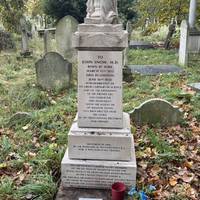 You come close to the memorial to pioneering epidemiologist, John Snow.