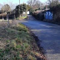 Turn left at the road and after 55 yards bear right onto a concrete path