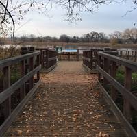 Some part of the reservoir has a nice, wooden, path around it.