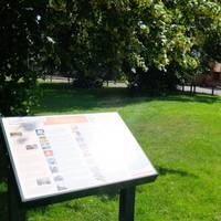 To your right is Newton Park, as well as an information board about the history of Ramsey.