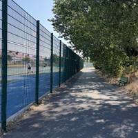 Follow along the railings for the well used tennis courts. You’ll often see people having a match.