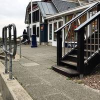 The lifeboat station was closed today because the boat had been called out but we popped into the RNLI shop. 