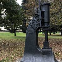 As you wander the park and near the edge of the Thames you will come across this old Steam Hammer.