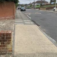 Turn left along Lamorna in the direction of Thomas Drive
