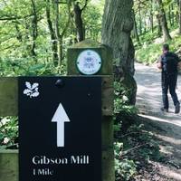 Start at Midgehole Road car park, and follow the signs to Gibson Mill.