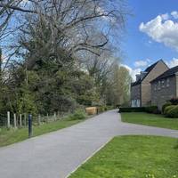 Pass through Garnett Wharfe estate - dogs must be kept on the lead. Keep your eye out for the birds and wildlife.