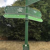The major signpost is the start of Section 9A. Follow the sign to Elmstead Woods along Mottingham Lane until you come to the roundabout.
