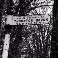 Cross the road when you reach the sign for Thornton Hough