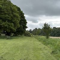 Keep following the path by the river