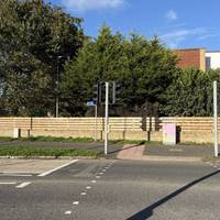 Then cross the B road at the pedestrian crossing on the left.