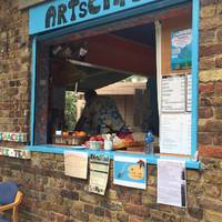 The Arts Cafe is ahead and open Weds-Sun, 11am-5pm.