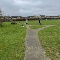 There is a narrow tarmac path around the recreation ground.