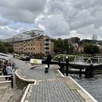 Follow the towpath for just under 2.5 miles. Quite soon you come to the City Road lock.