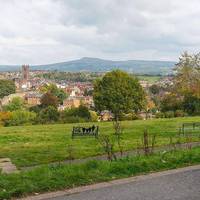 Start at the top of Whitcliffe Common (free parking). Great views over Ludlow from here.