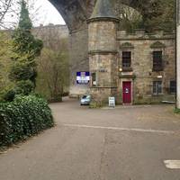 Walk under the elegant Dean Bridge and follow the path along the waterway.