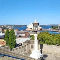 Bridge exit via Southern Stairs (lift available)  with Opera House views!