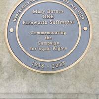 The plaque commemorates a local suffragette, Mary Barnes.
