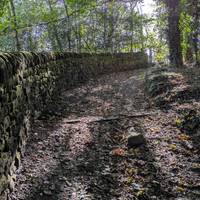 Continue until you get to a kissing gate in a metal cage and turn left through this