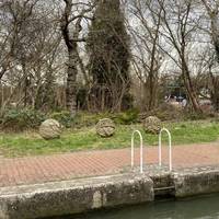 On your left will the artwork entitled Short Stort Thoughts & was commissioned for the River Stort Sculpture Trail.