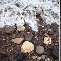 Ending up on the beachfront you’re greeted with a fast moving tide and rumbling waves