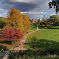 Again the views to the right over the park are spectacular, especially when the trees are in their autumn colours.