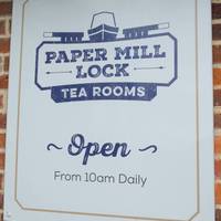 Head back towards the Paper Mill Lock tearoom. They serve cakes, hot drinks & sandwiches. Plus there are toilets on site.