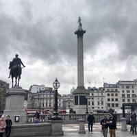 You will enter into Trafalgar Square. Take a look at Lord Nelson’s 171-foot column and surrounding statues and fountains.