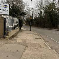 Walk along Perivale Lane. It is a quiet residential road with pavements on the left only. Pass Hanwell football club on the left.