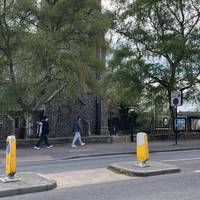You can cross Iffley Road at this pedestrian crossing