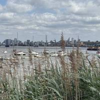 Back at the River by the cable car to begin the final leg of the London part of the Thames path.