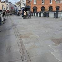 Cross over the bridge and take in the view of the castle and river scene. Once across take a left down Brocas Street.