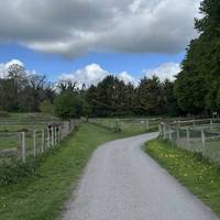 That path will lead through some farmland- keep an eye out for horse riders!