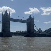 Back to Tower Bridge to start our walk. It’s heaving with tourists and cobbled under parts. Walk past the Tower of London towards the bridge