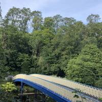 Head out of the Botanical Gardens and take a left to cross the bridge over the River Kelvin.