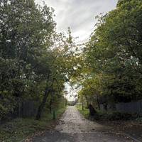 At the end of the road, continue straight ahead along the shared walking and cycling path.
