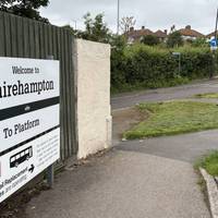 Starting at Shirehampton station. Exit the station on Station Road. Turn left. Pass under the railway bridge. Keep forward.
