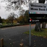 Start from the entrance to Moss Bank Park off the A58. There is a large car park to the right including accessible spaces.