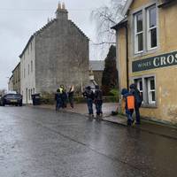 Keep on Main Street and head up past the Cross Keys pub. The old building seen, just past the pub, used to be the Sun Inn.