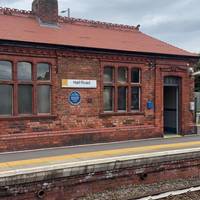 Hello! I hope you’re ready for a lovely walk. We’re starting this walk at Hall Road train station.