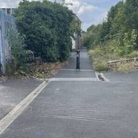 Continue on to the next footpath ahead of you.