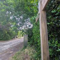 At the end of the narrow path follow the sign post down Sinah Lane.