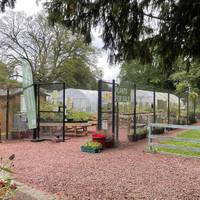 To your left is the horticultural centre where lots of fruit and veg are grown by volunteers. There are also plants for sale.